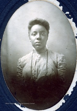 Portrait of a female African-American student from Storer College.