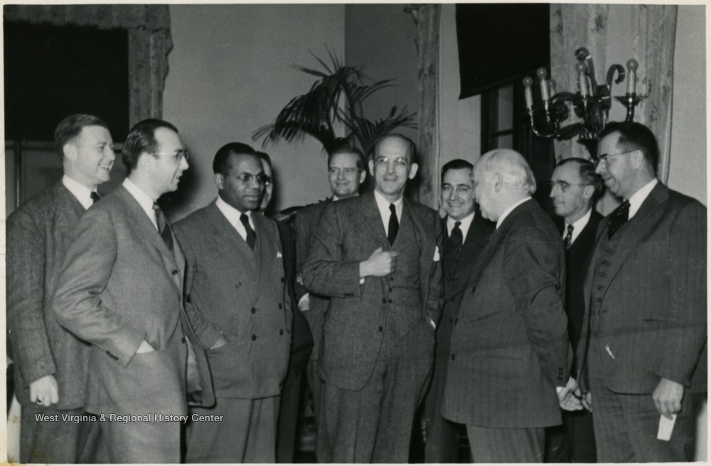 Richard McKinney, first African-American President at Storer College, stands third from left.