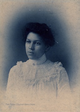Portrait of a female African-American student from Storer College, Class of 1900.